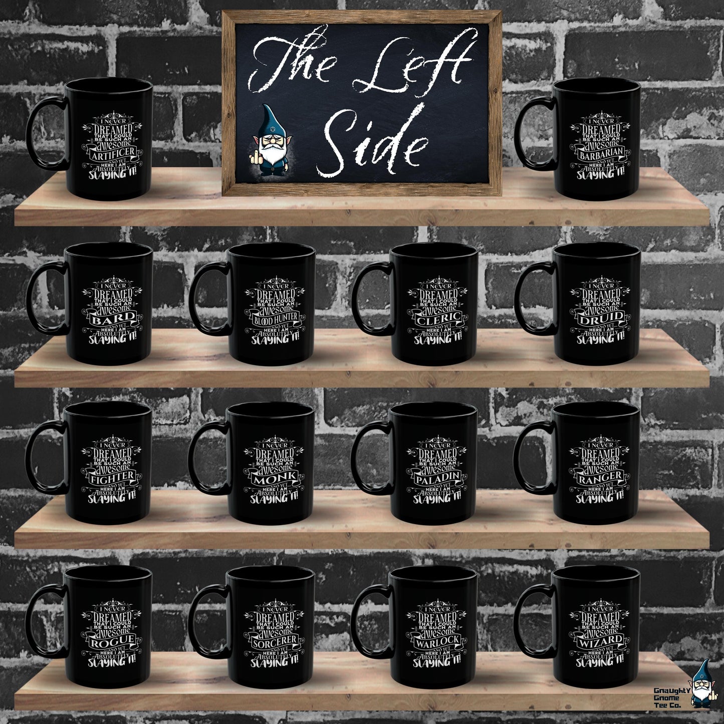 D20 Character Class Mugs for 14 DnD, RPG & MMORPG Classes - Tabletop/Online Games - 11oz/15oz White or Black - Gifts for Gamers and Parties!
