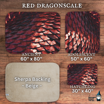 Dragonscale Blankets | Cozy Fantasy Throws for Gaming, Home Decor and Great Gifts for Dragon Lovers of All Ages | 6 Colors, 3 Sizes