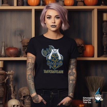 DnD BARBARIAN T-shirt - D20 Style