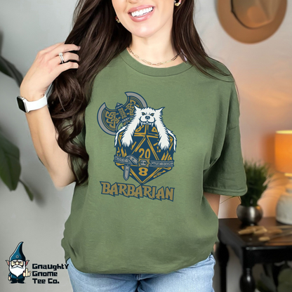 DnD BARBARIAN T-shirt - D20 Style