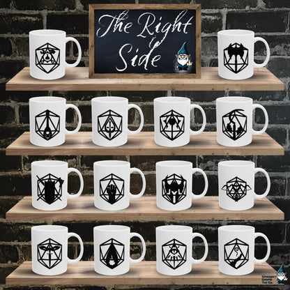 D20 Character Class Mugs for 14 DnD, RPG & MMORPG Classes - Tabletop/Online Games - 11oz/15oz White or Black - Gifts for Gamers and Parties!