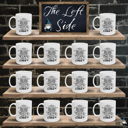 D20 Character Class Mugs for 14 DnD, RPG & MMORPG Classes - Tabletop/Online Games - 11oz/15oz White or Black - Gifts for Gamers and Parties!
