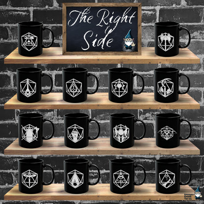D20 Character Class Mugs for 14 DnD, RPG & MMORPG Classes - Tabletop/Online Games - 11oz/15oz White or Black - Gifts for Gamers and Parties!