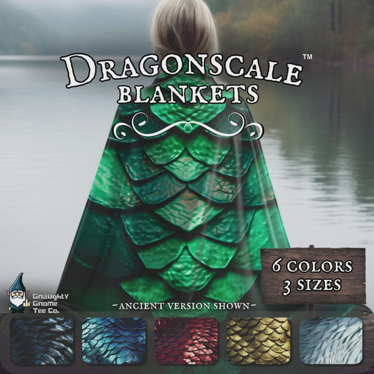 Dragonscale Blankets | Cozy Fantasy Throws for Gaming, Home Decor and Great Gifts for Dragon Lovers of All Ages | 6 Colors, 3 Sizes