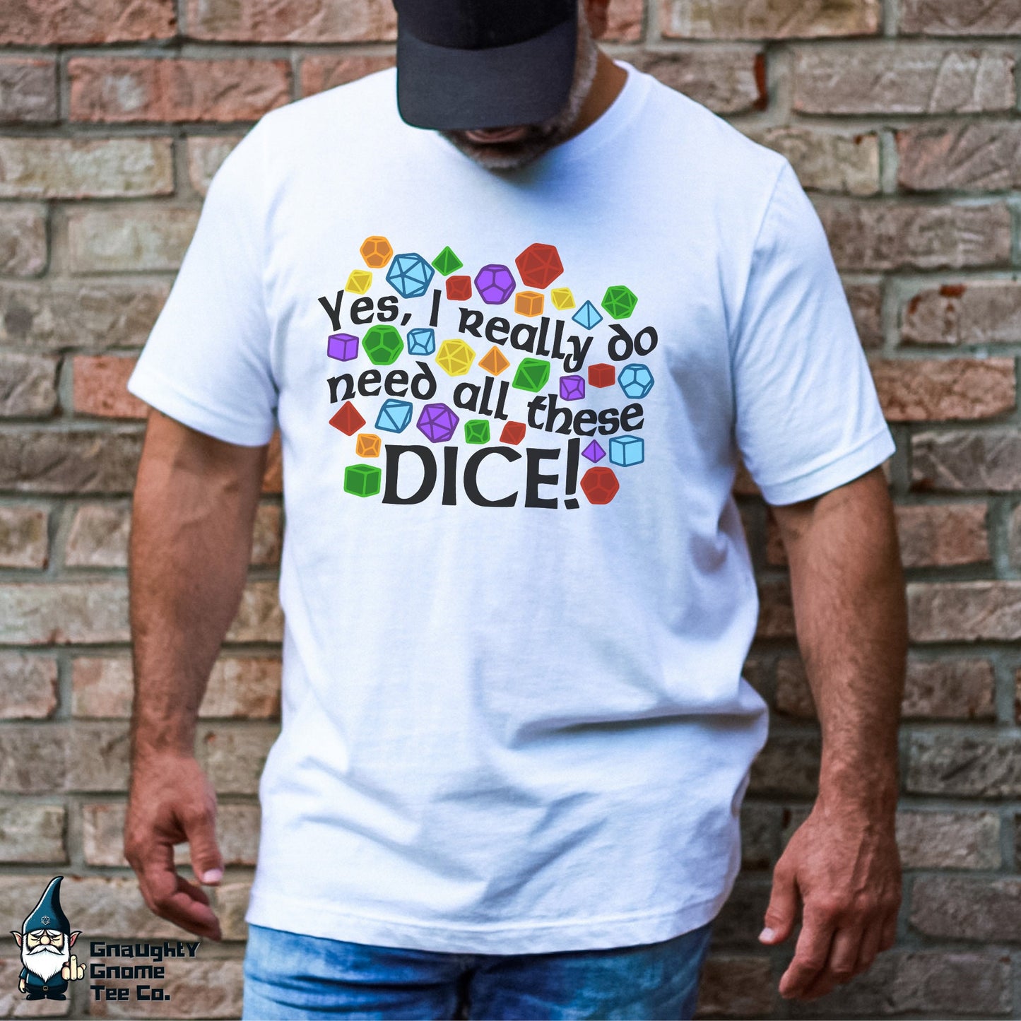 DnD Lifestyle T-shirt - All These Dice!