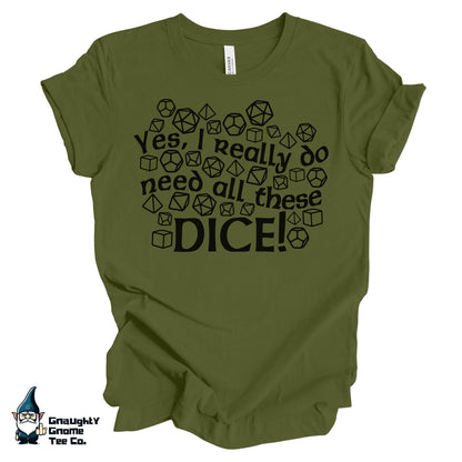 DnD Lifestyle T-shirt - All These Dice!