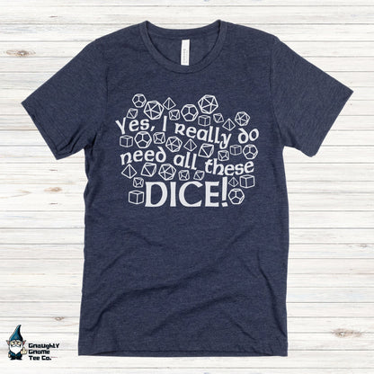 DnD Lifestyle T-shirt - All These Dice!