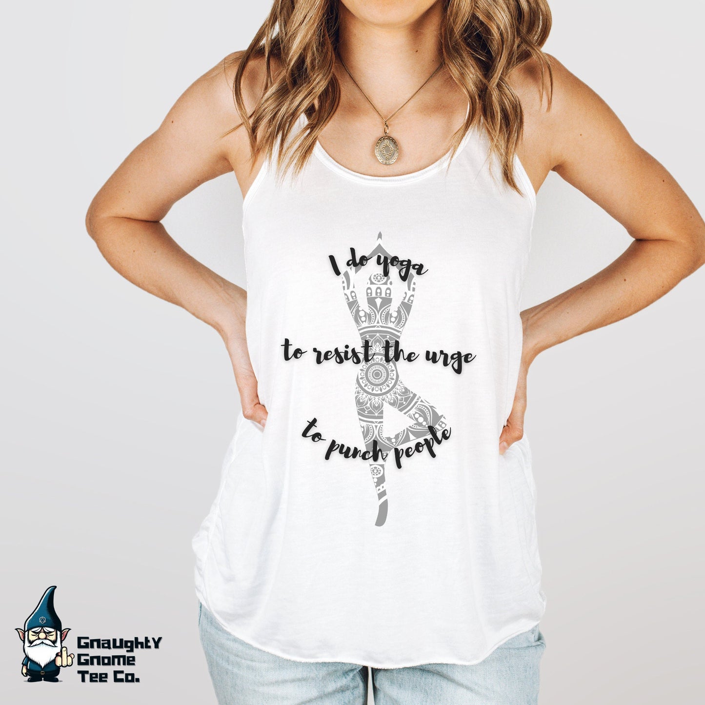 Funny Yoga Racerback Tank - I Do Yoga to Resist...