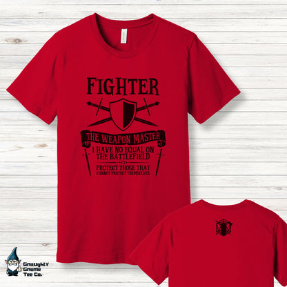 DnD FIGHTER T-shirt - The Weapon Master