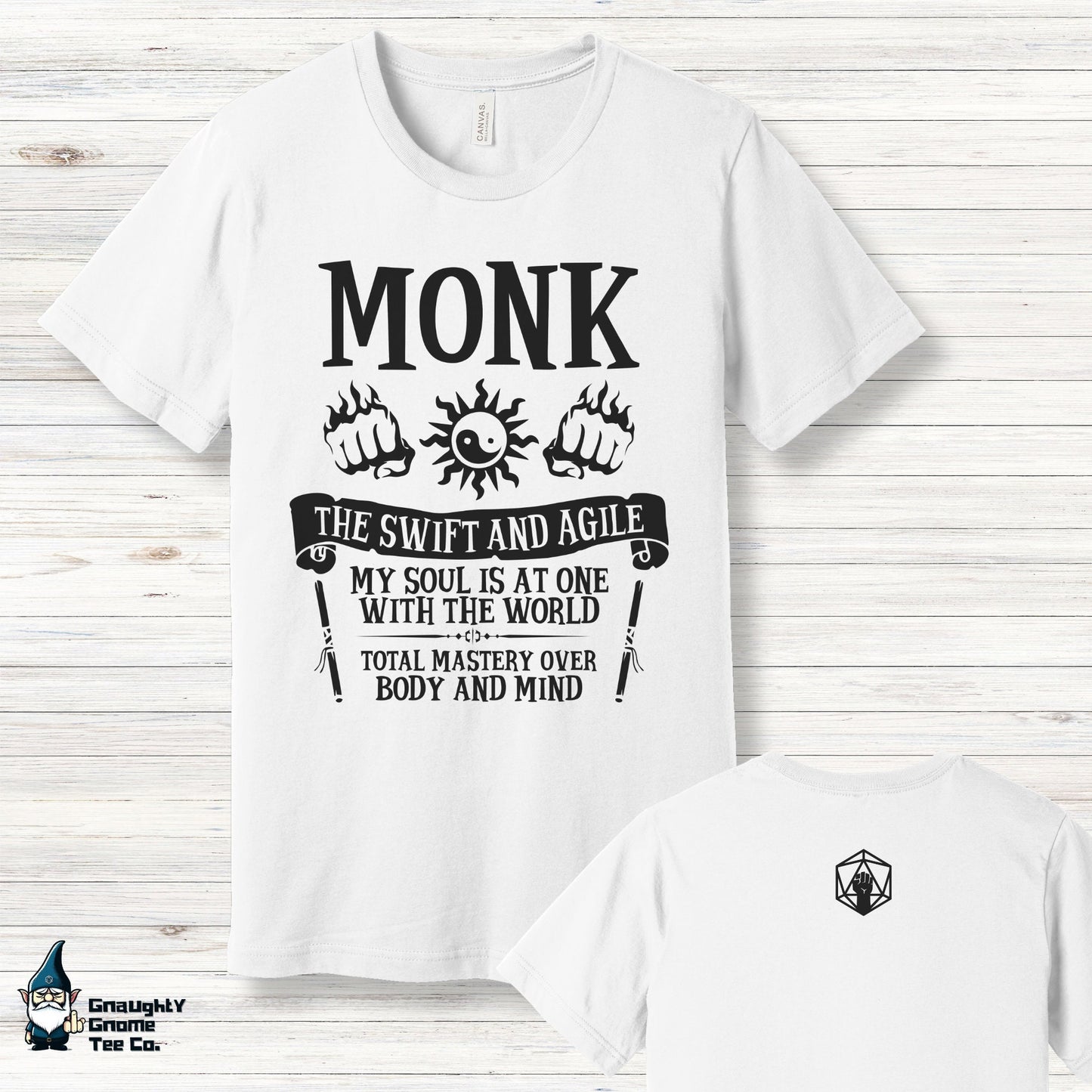 DnD MONK T-shirt - The Swift and Agile