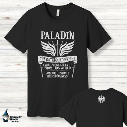 DnD PALADIN T-shirt - The Oathbound Knight