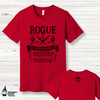 DnD ROGUE T-shirt - The Shrouded Blade