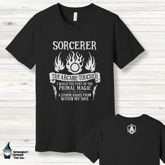 DnD SORCERER T-shirt - The Arcane-Touched