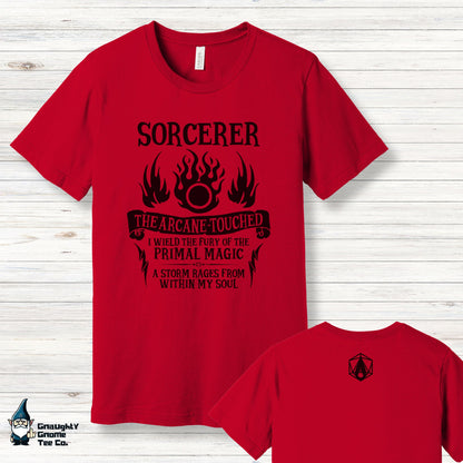 DnD SORCERER T-shirt - The Arcane-Touched