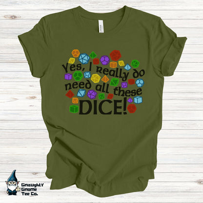 DnD Lifestyle T-shirt - All These Dice!