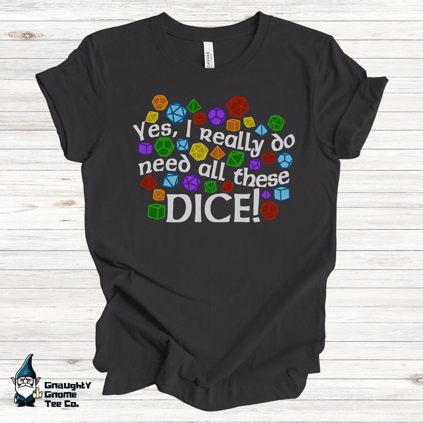 DnD Lifestyle T-shirt - All These Dice!