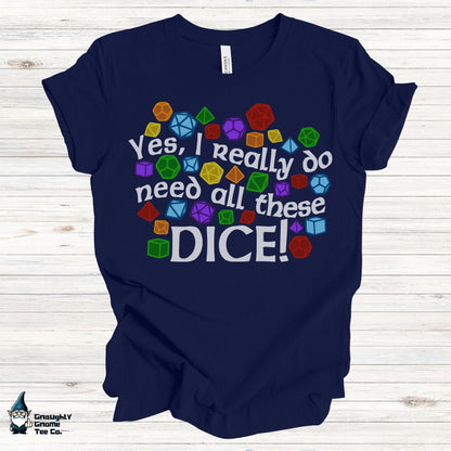 DnD Lifestyle T-shirt - All These Dice!