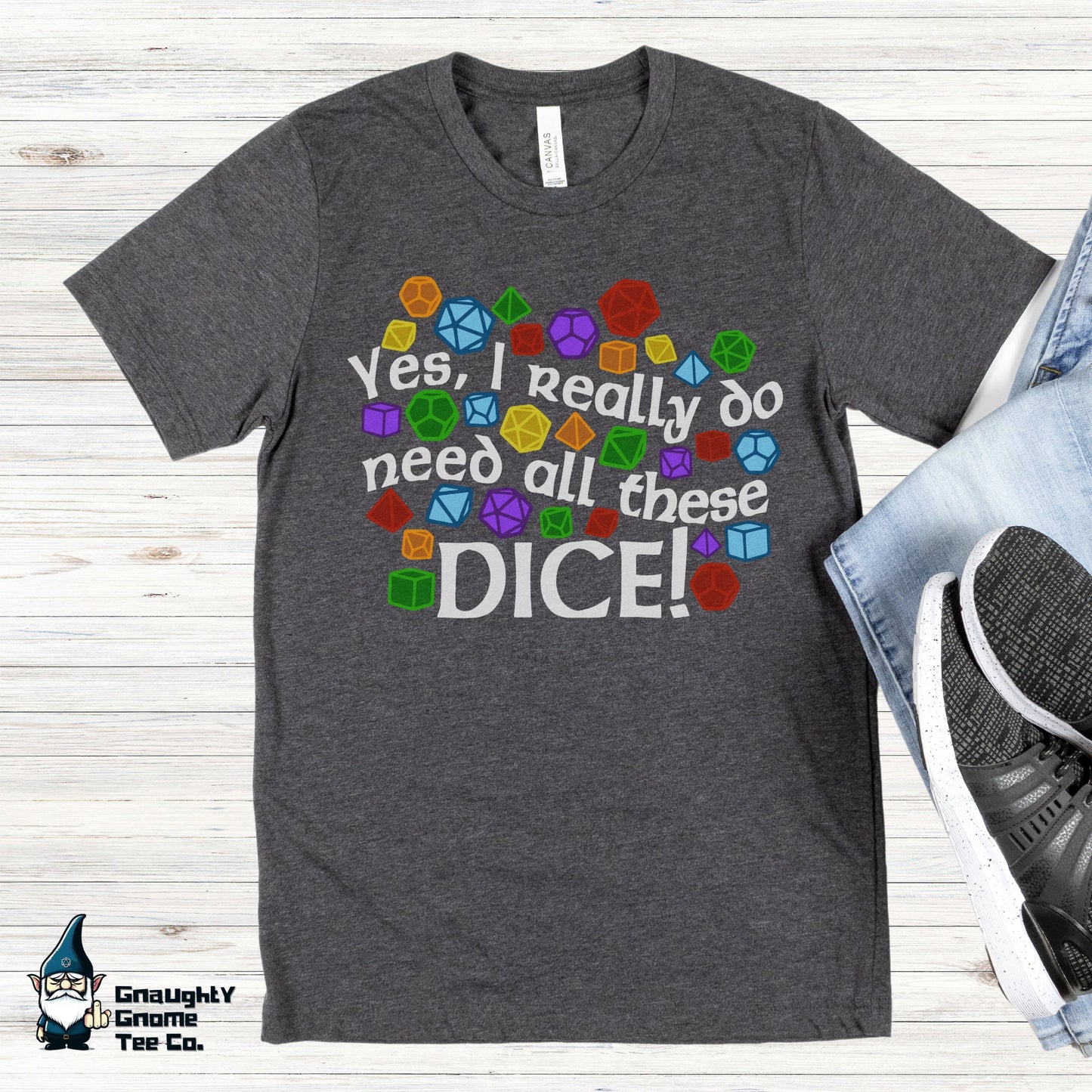 DnD Lifestyle T-shirt - All These Dice!