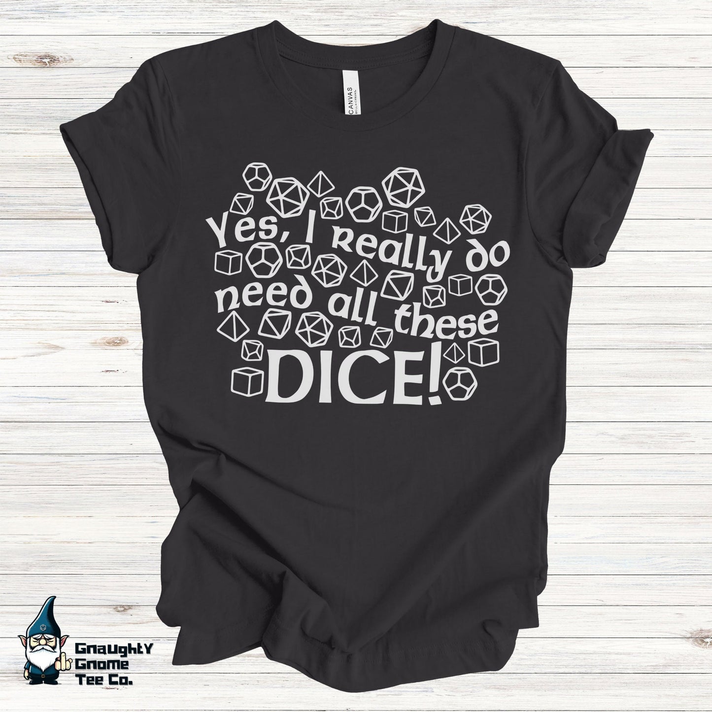 DnD Lifestyle T-shirt - All These Dice!