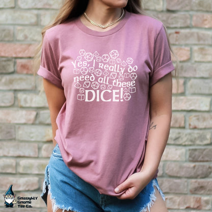 DnD Lifestyle T-shirt - All These Dice!