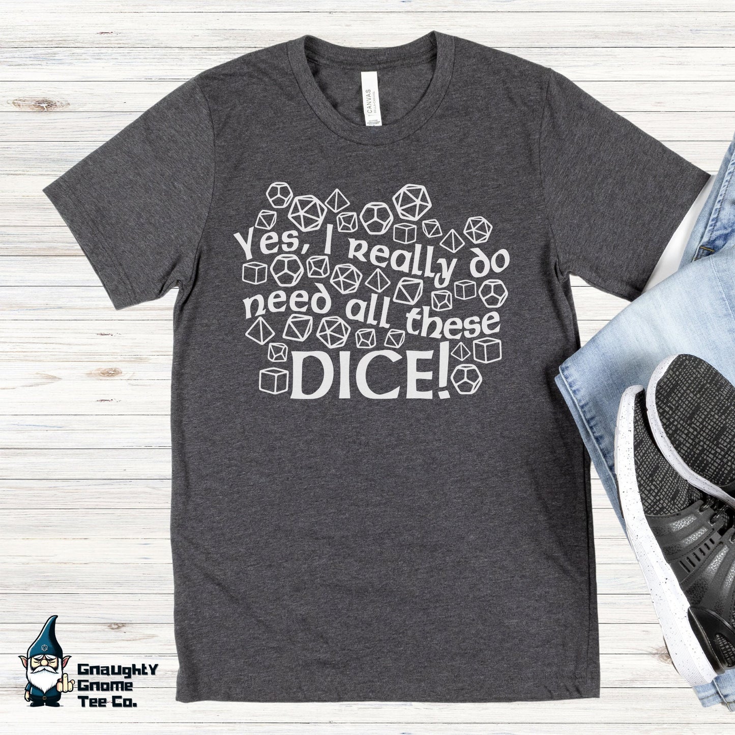 DnD Lifestyle T-shirt - All These Dice!