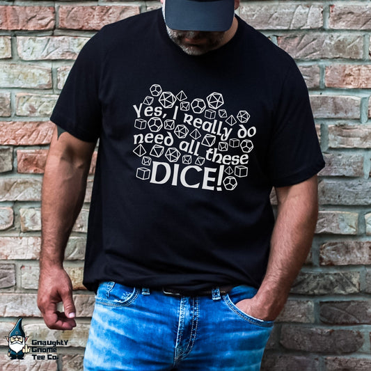 DnD Lifestyle T-shirt - All These Dice!