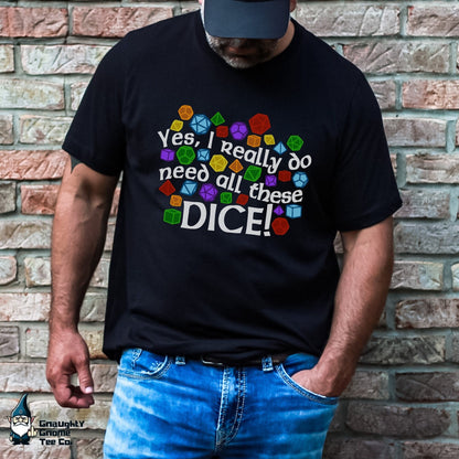 DnD Lifestyle T-shirt - All These Dice!