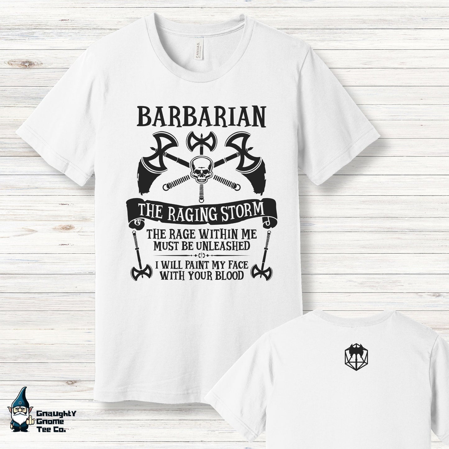 DnD BARBARIAN T-shirt - The Raging Storm