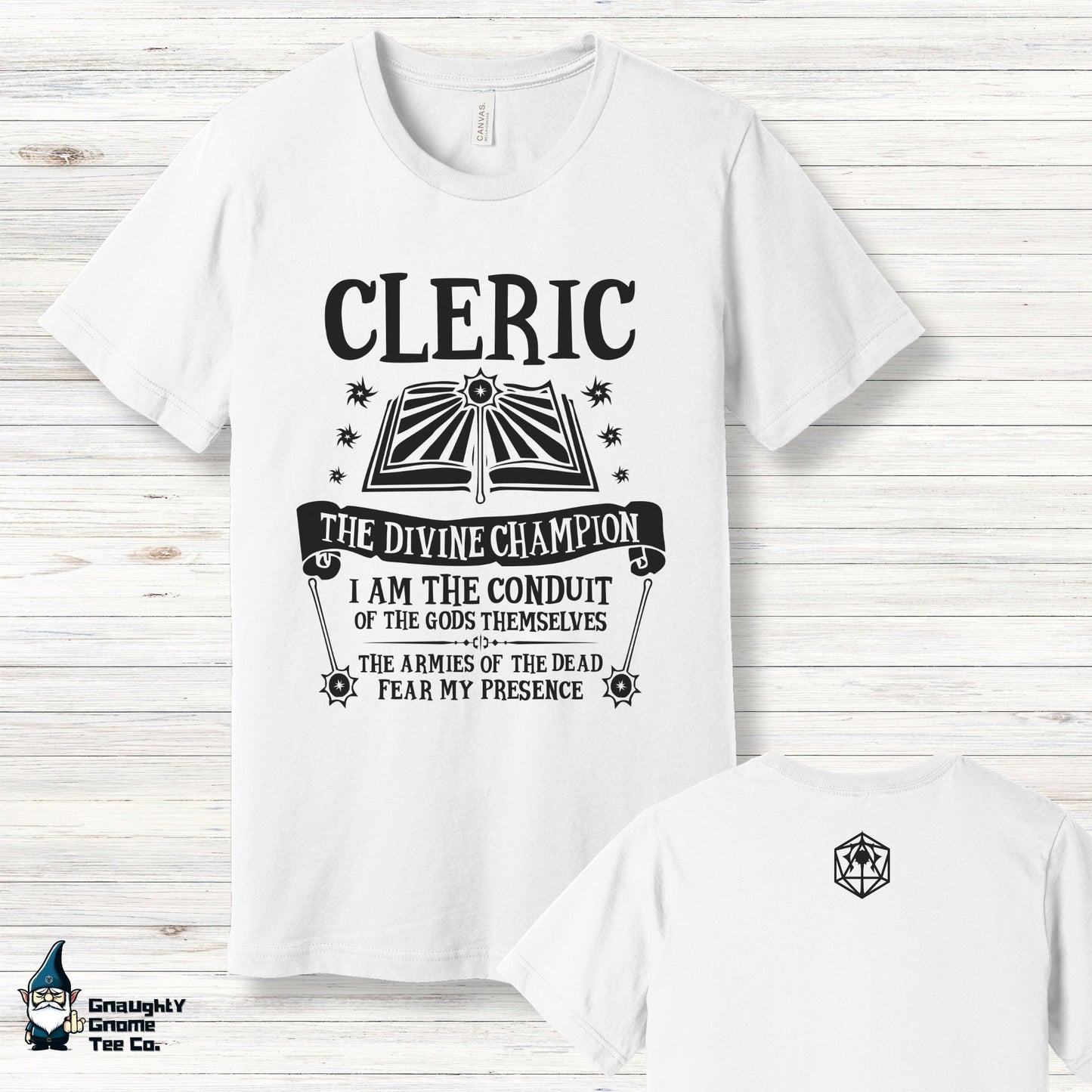 DnD CLERIC Tshirt - The Divine Champion