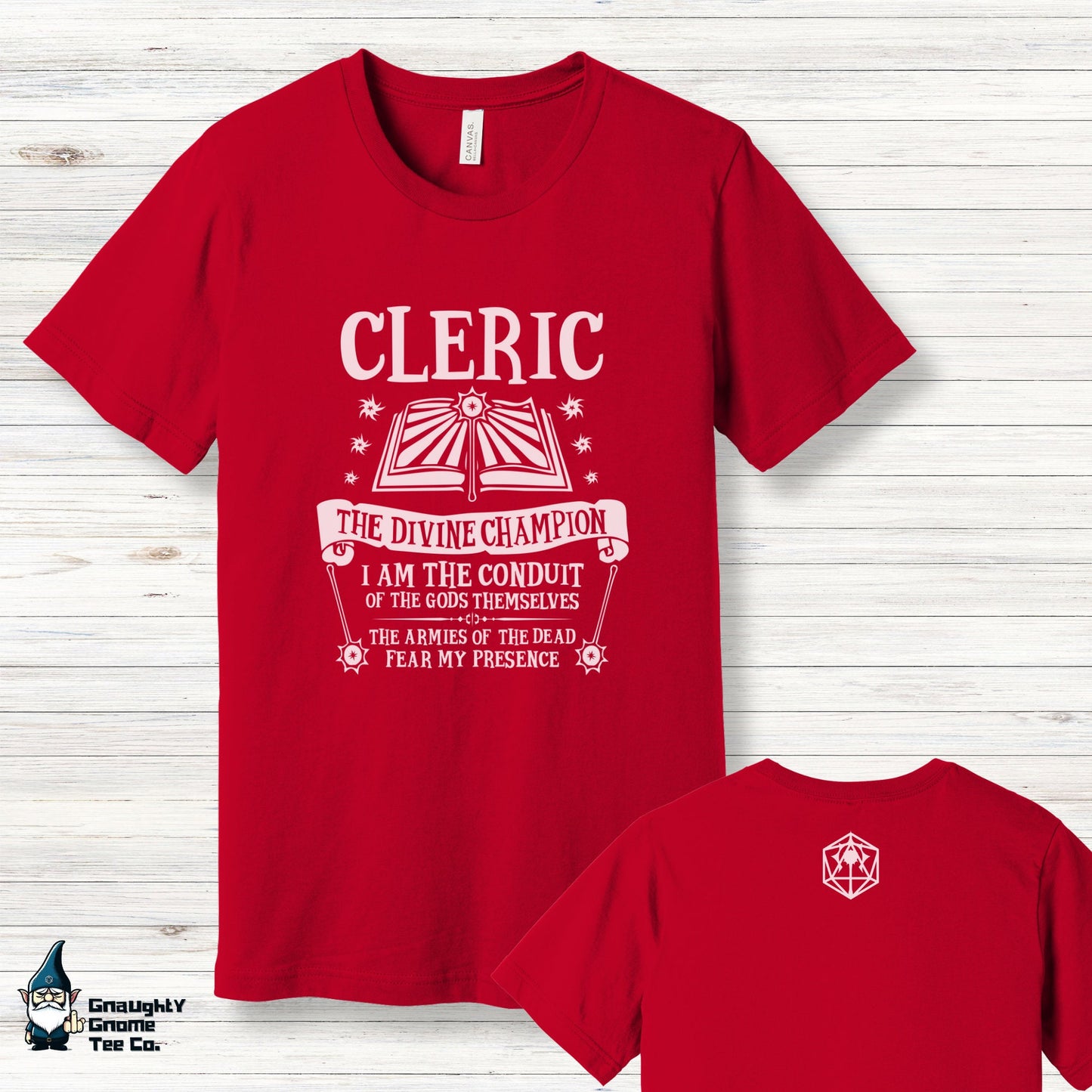 DnD CLERIC Tshirt - The Divine Champion