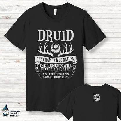 DnD DRUID T-shirt - The Champion of Nature