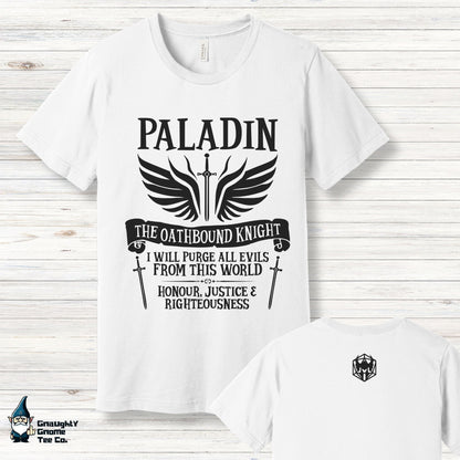 DnD PALADIN T-shirt - The Oathbound Knight