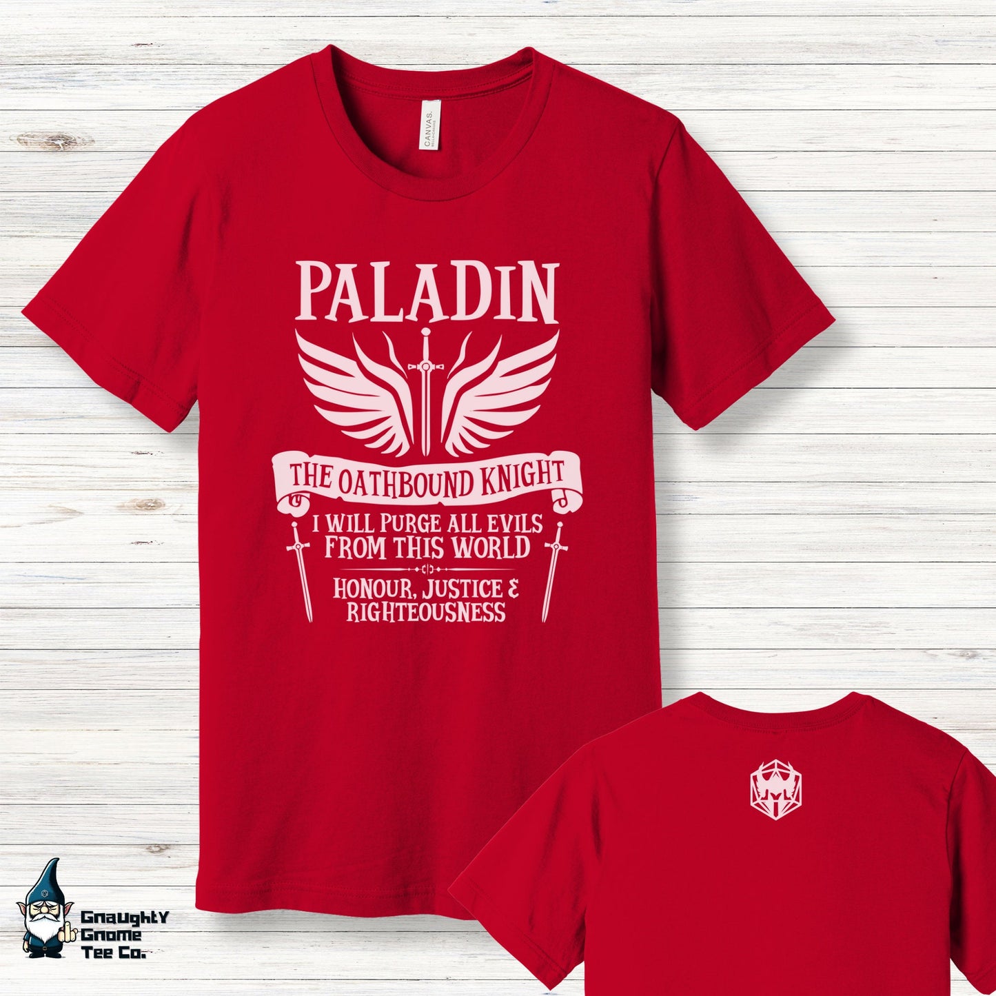 DnD PALADIN T-shirt - The Oathbound Knight