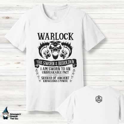 DnD WARLOCK T-shirt - The Sworn & Beholden