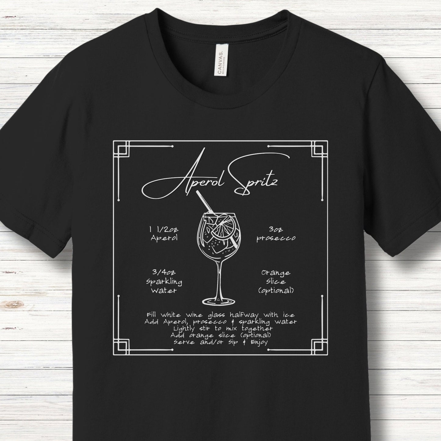 Cocktail Recipe T-shirt - Aperol Spritz