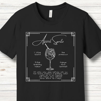 Cocktail Recipe T-shirt - Aperol Spritz