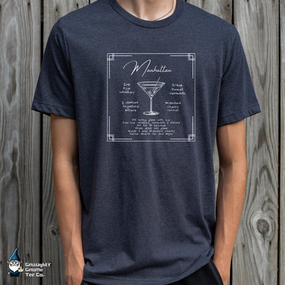 Cocktail Recipe T-shirt - Manhattan