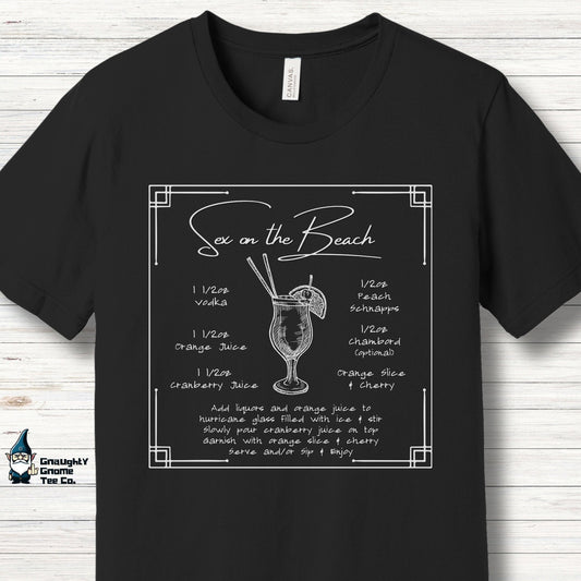 Cocktail Recipe T-shirt - Sex on the Beach