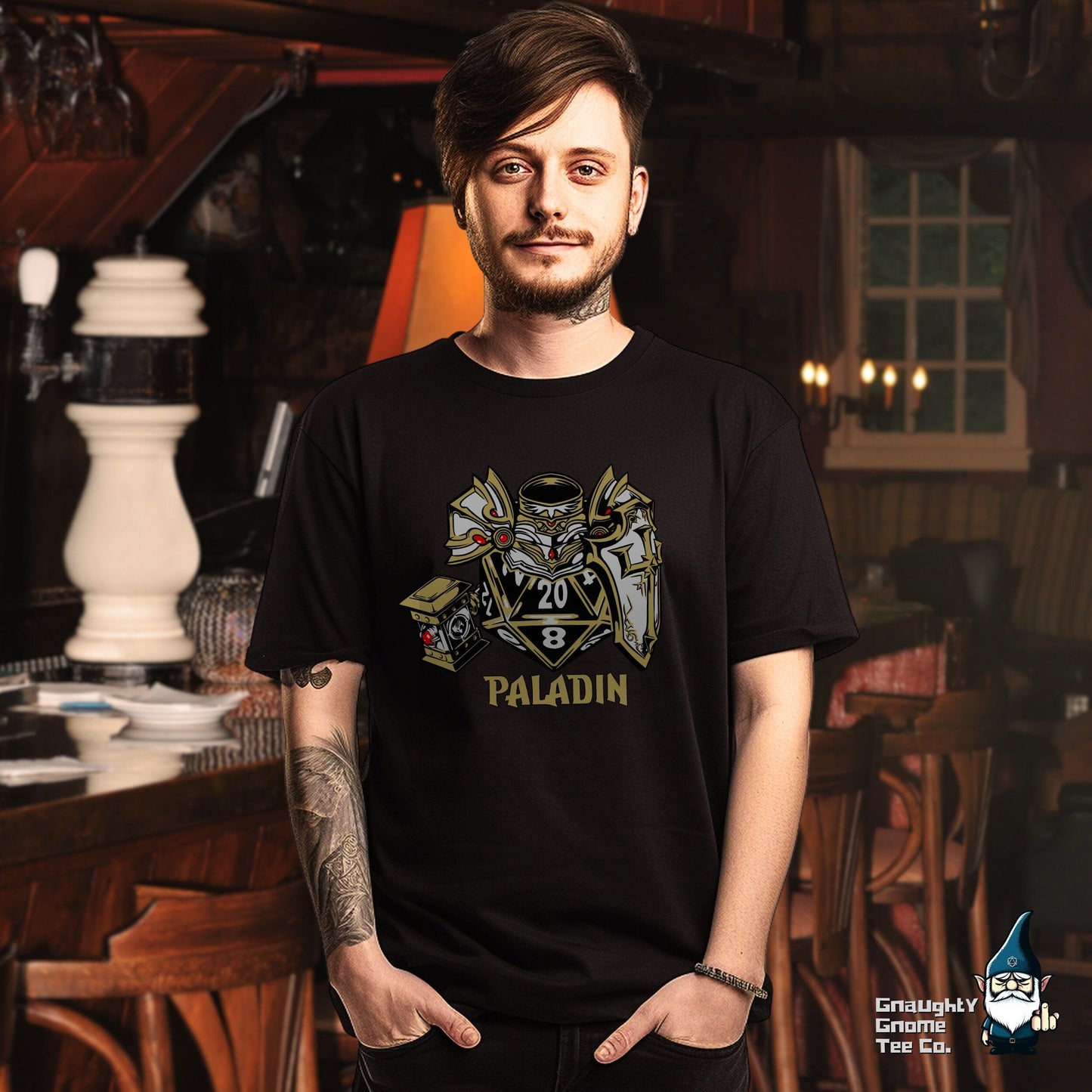 DnD PALADIN T-shirt - D20 Style