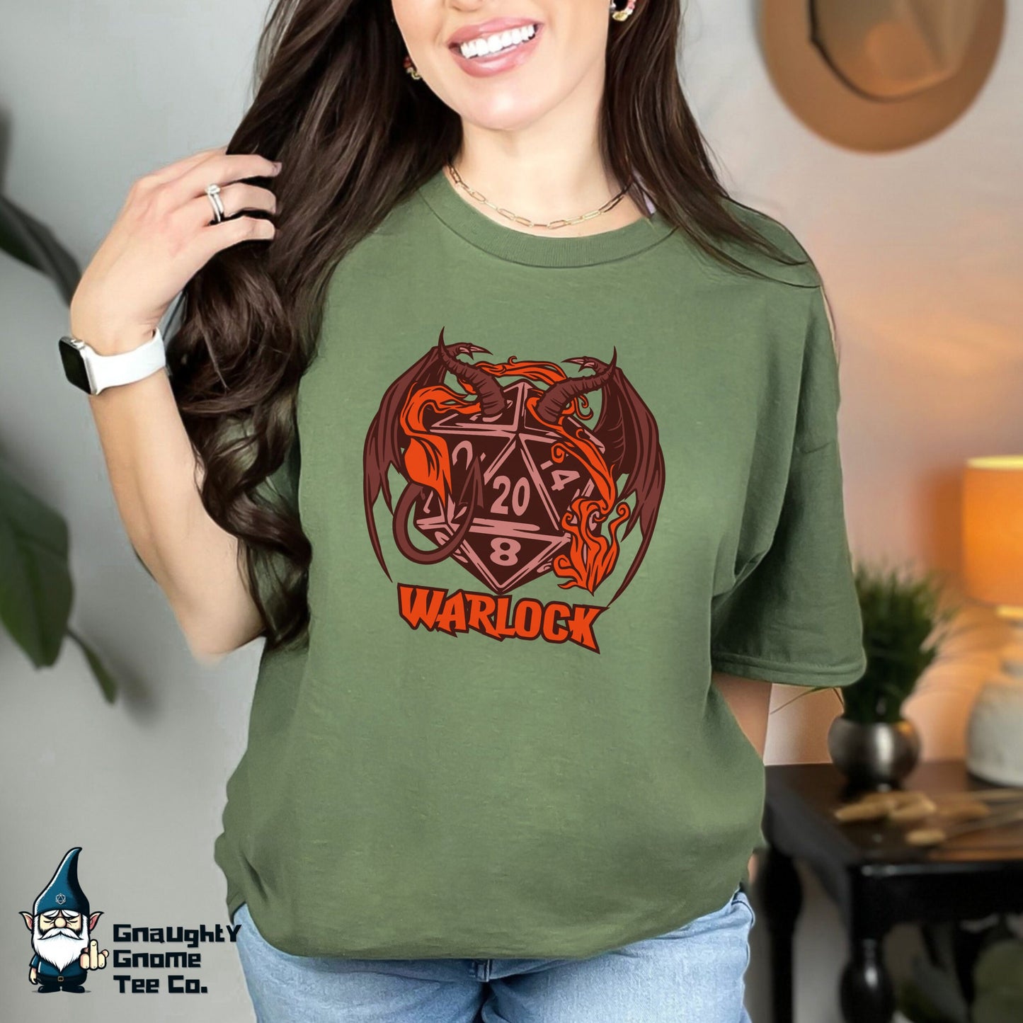 DnD WARLOCK T-shirt - D20 Style