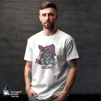 DnD WIZARD T-shirt - D20 Style