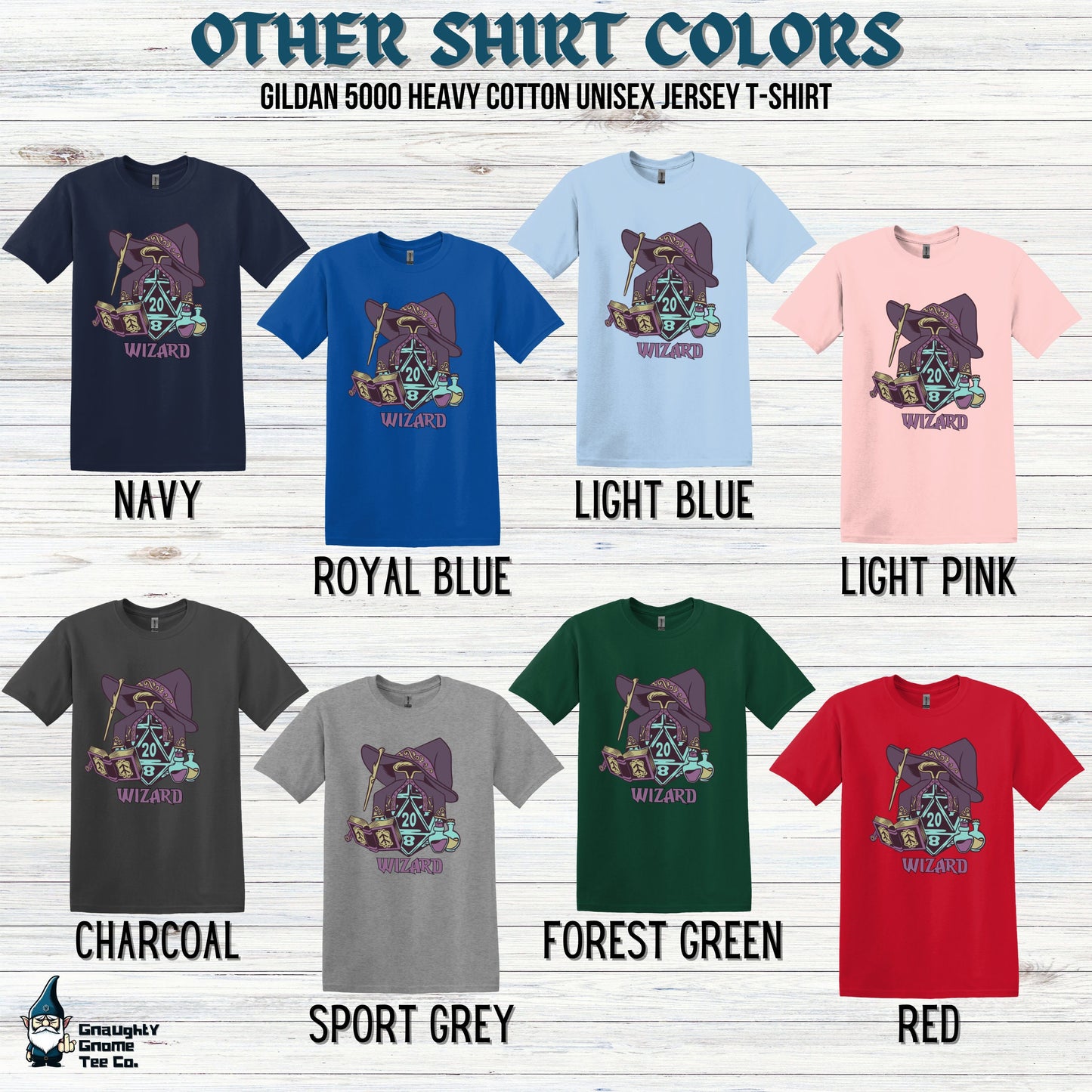 DnD WIZARD T-shirt - D20 Style