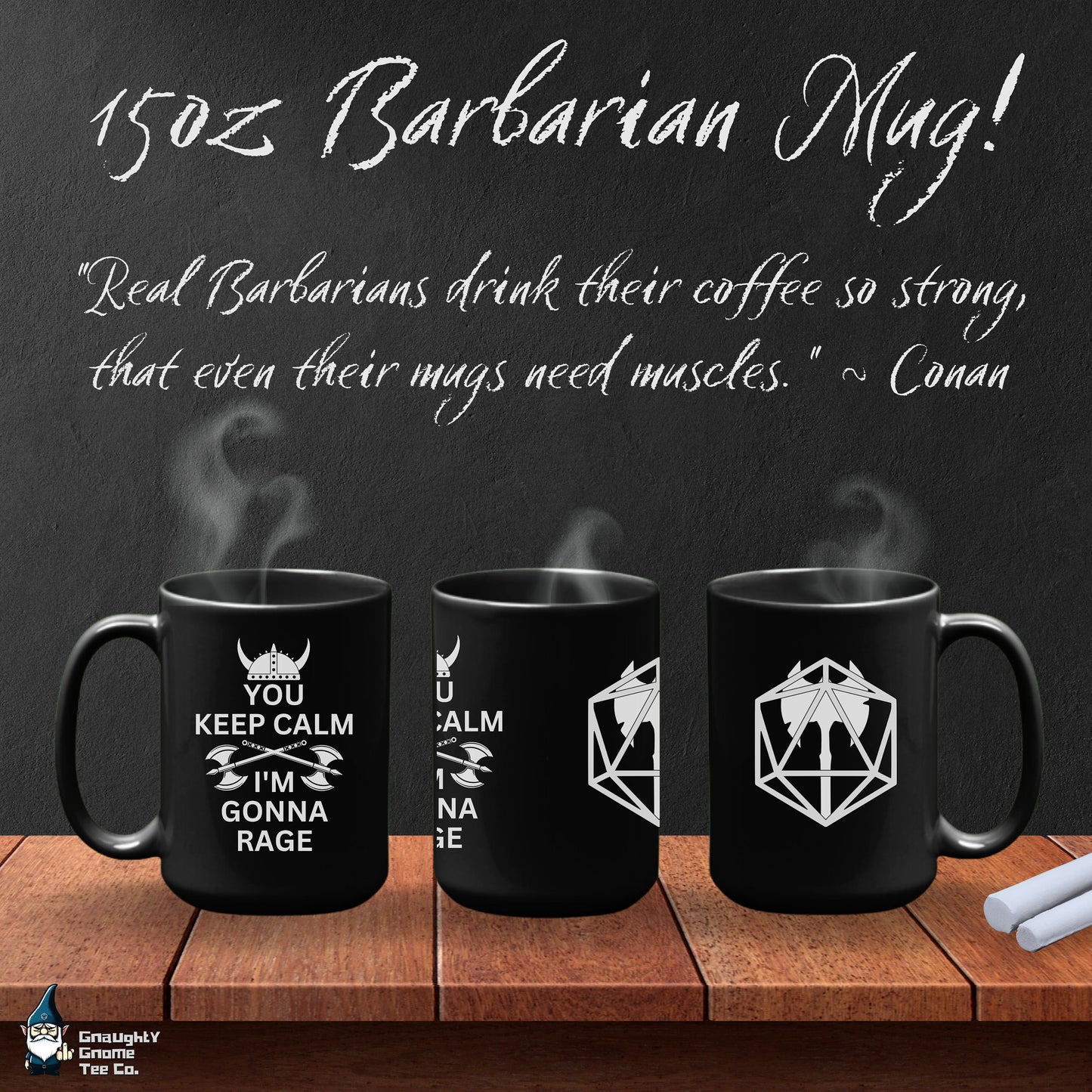 DnD BARBARIAN Mug - You Keep Calm I'm Gonna Rage