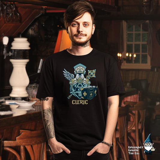 DnD CLERIC T-shirt - D20 Style