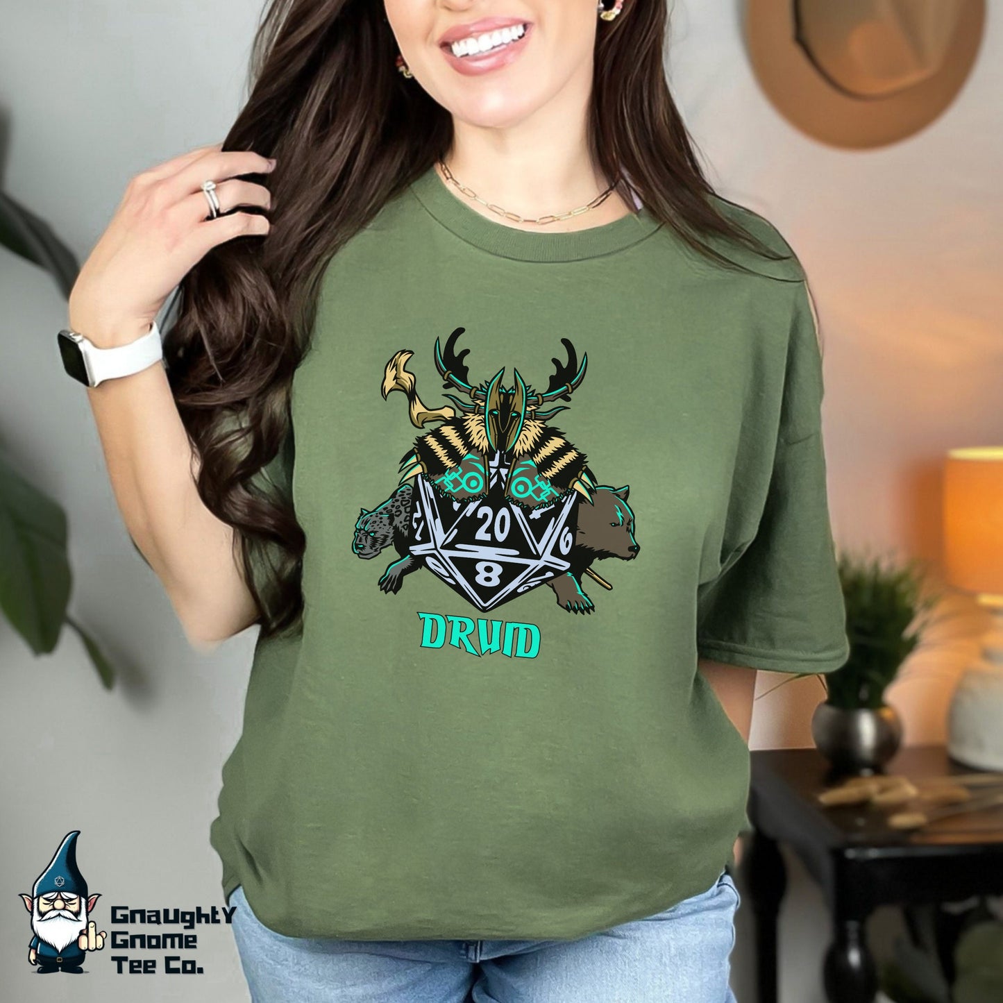 DnD DRUID T-shirt - D20 Style