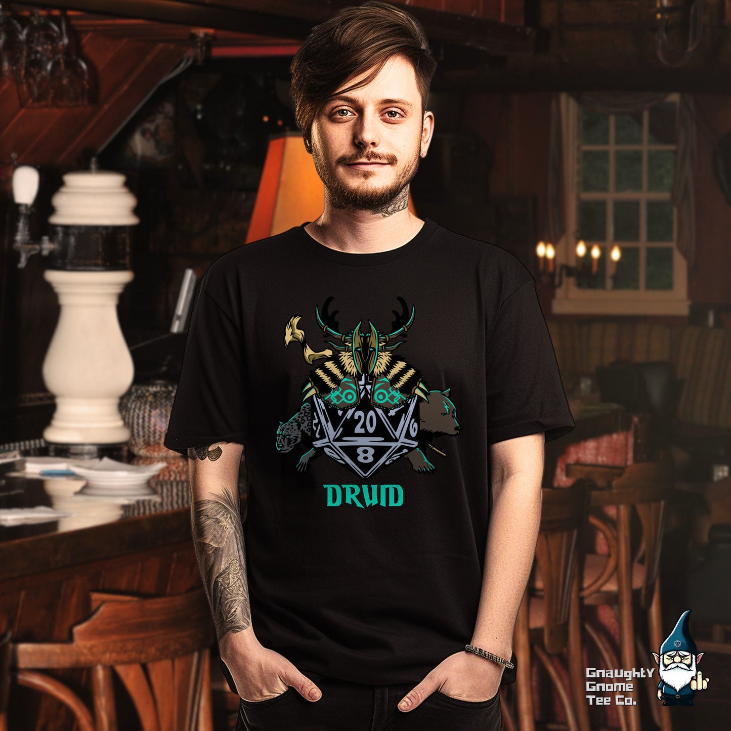 DnD DRUID T-shirt - D20 Style