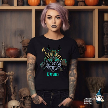 DnD DRUID T-shirt - D20 Style