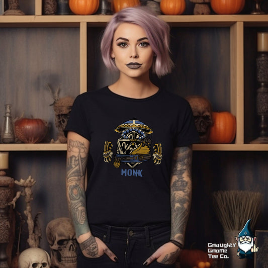 DnD MONK T-shirt - D20 Style