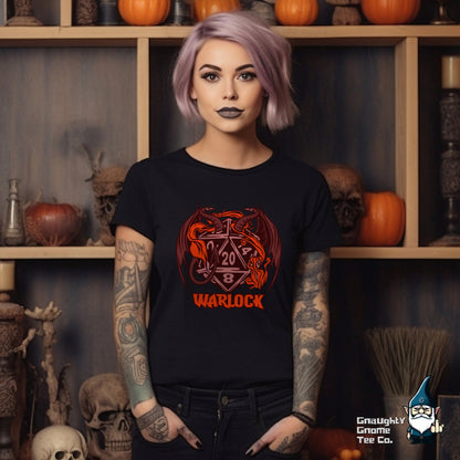 DnD WARLOCK T-shirt - D20 Style