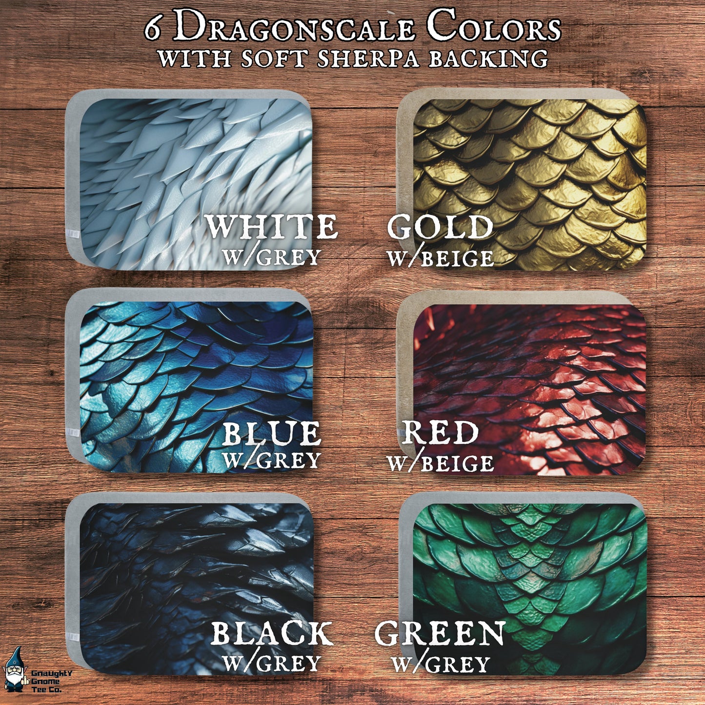 Dragonscale Blankets | Cozy Fantasy Throws for Gaming, Home Decor and Great Gifts for Dragon Lovers of All Ages | 6 Colors, 3 Sizes